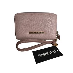 Brand New Steve Madden Medium Blush Zip Around Wallet